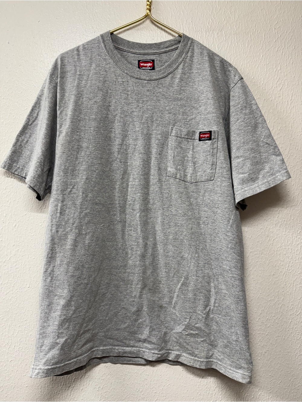 Wrangler Men's Classic Pocket T-Shirt — Heather Gray Large Tall